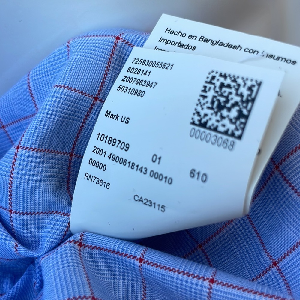 Hugo Boss Men's "Mark US"
Sharp Fit Multi-Color Plaid
Long Sleeve Dress Shirt - Picture 7 of 9